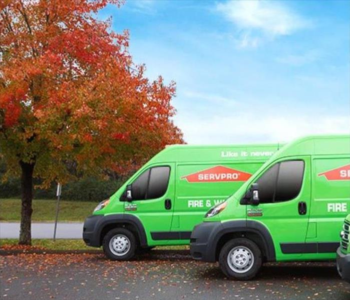 Fall season with SERVPRO vans